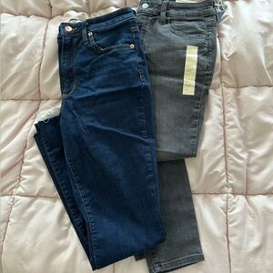 target high rise skinny jeans stretch denim bundle dark wash gray